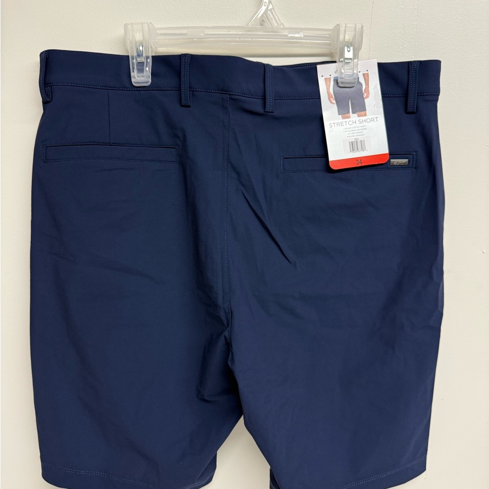 Greg Norman Collection Men’s Dark Blue Flat Front Shorts Size 34 NWT - Picture 2 of 2